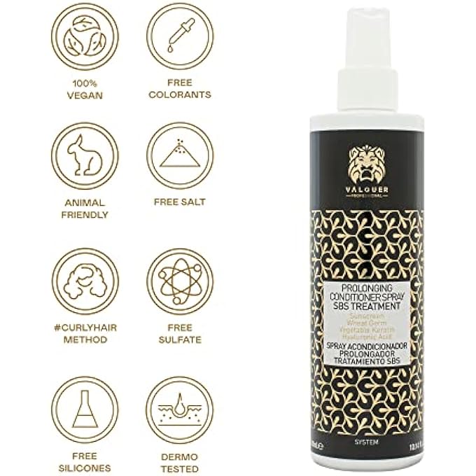 Valquer Laboratorios VÃ¡LQUER PROFESSIONAL PROLONGING CONDITIONING SPRAY SBS TREATMENT. HAIR HEALTH. HYDRATION OF THE HAIR. ANTI FRIZZ. RESTORER. 300 ML - Image 2